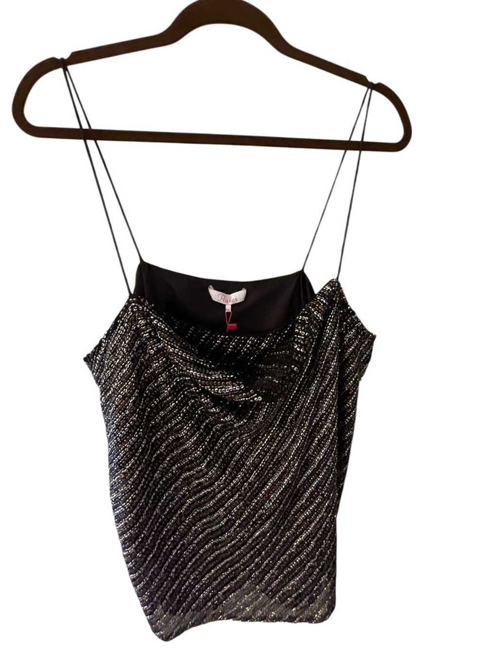 Parker NWT black multicolor sequin tank top